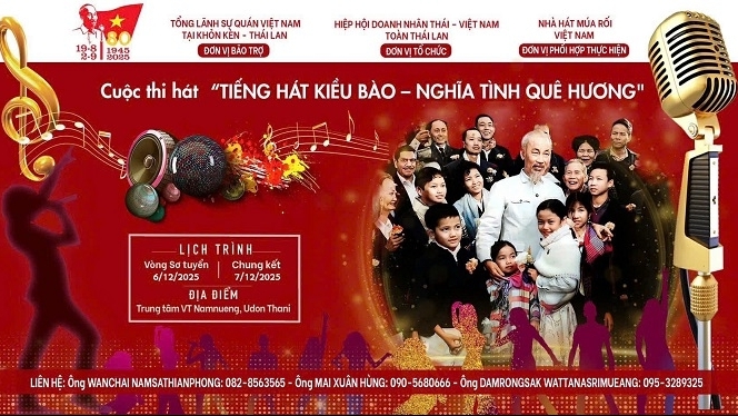 Organizing the 'Expatriate singing contest – Affection for the Homeland' in Thailand