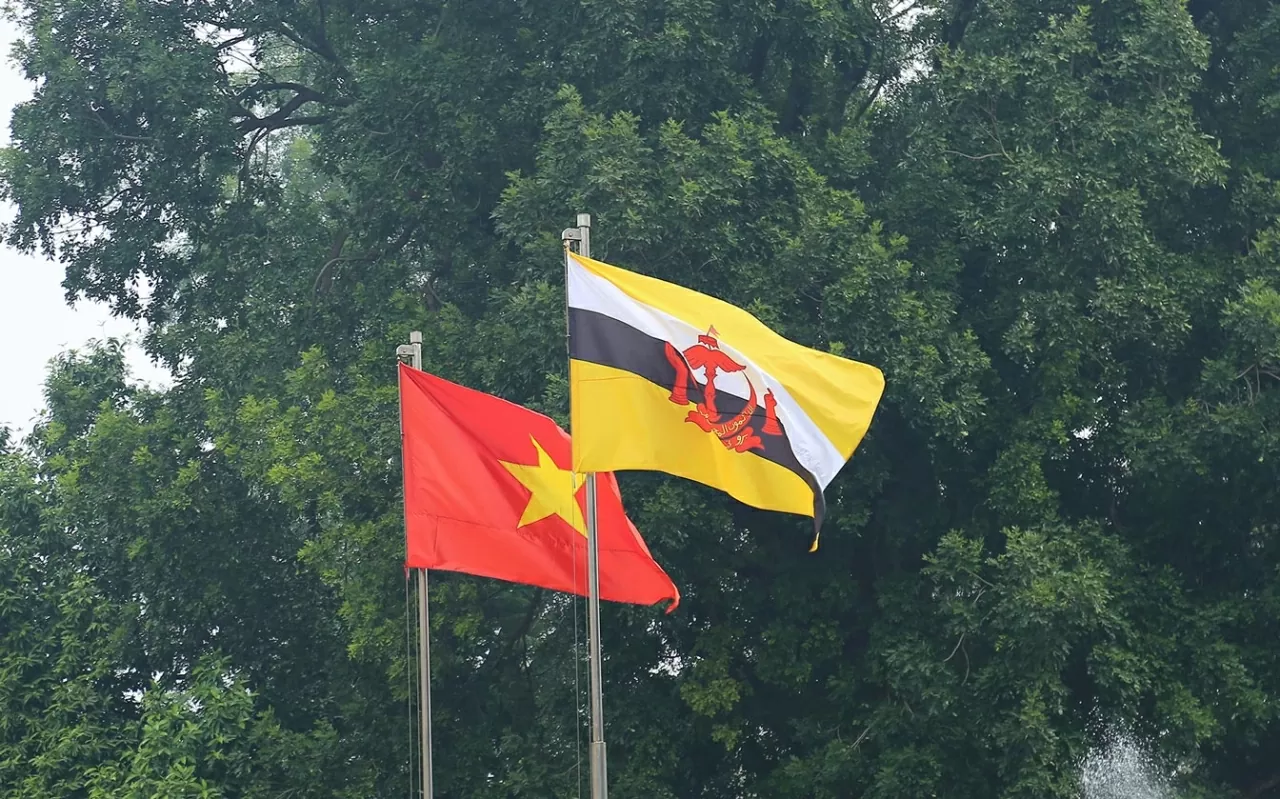 Welcome ceremony held for Brunei Darussalam's Sultan Haji Hassanal Bolkiah