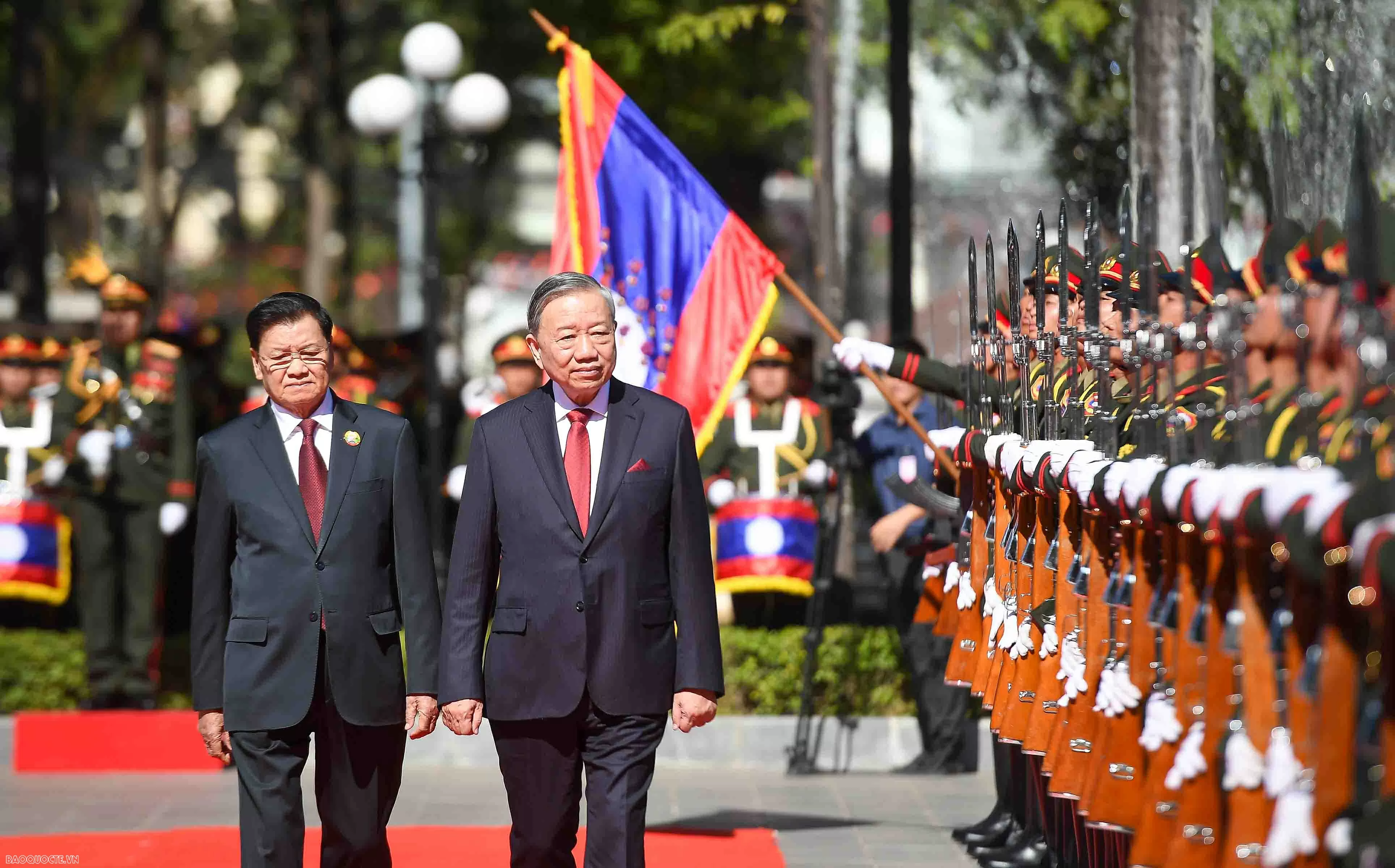 Vietnam, Laos adopt Joint Statement on occasion of General Secretary To Lams state visit to Laos