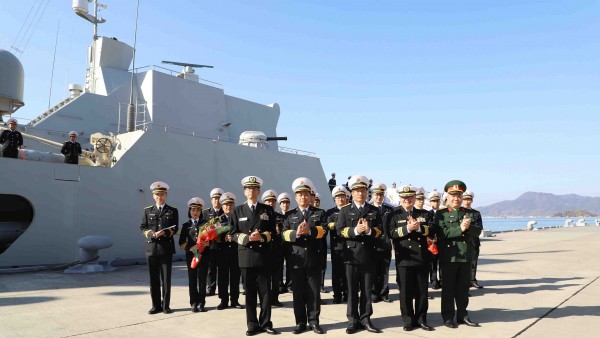 Vessel 015-Tran Hung Dao docks at Kure Port, beginning courtesy visit to Japan