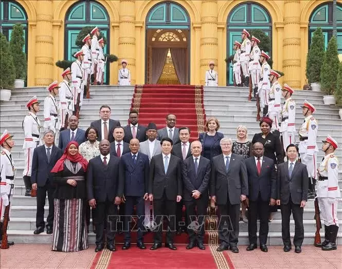 President Luong Cuong receives Ambassadors and non-resident Ambassadors presenting Credentials President Luong Cuong receives Ambassadors and non-resident Ambassadors presenting Credentials