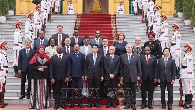President Luong Cuong receives Ambassadors and non-resident Ambassadors presenting Credentials