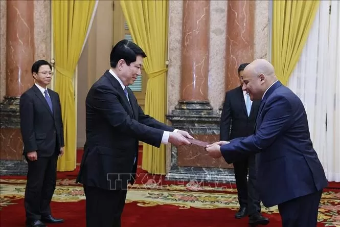 President Luong Cuong receives Ambassadors and non-resident Ambassadors presenting Credentials President Luong Cuong receives Ambassadors and non-resident Ambassadors presenting Credentials
