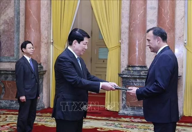President Luong Cuong receives Ambassadors and non-resident Ambassadors presenting Credentials President Luong Cuong receives Ambassadors and non-resident Ambassadors presenting Credentials