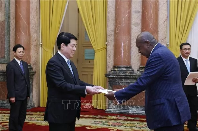 President Luong Cuong receives Ambassadors and non-resident Ambassadors presenting Credentials