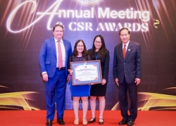 Herbalife Vietnam won the corporate social responsibility recognition award by AmCham for the eight consecutive time