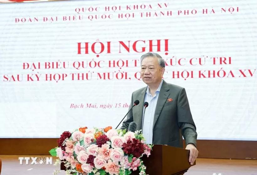 Party General Secretary To Lam urges Hanoi officials to think boldly, act for public good