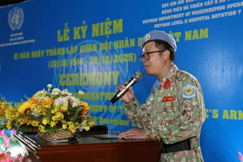 Ceremony marking the 81st anniversary of the Vietnam People’s Army in South Sudan