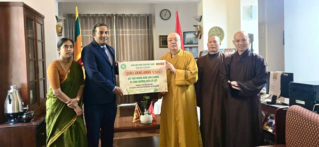 Vietnam Buddhist Sangha supports post-disaster recovery in Sri Lanka via Sri Lankan Embassy in Vietnam