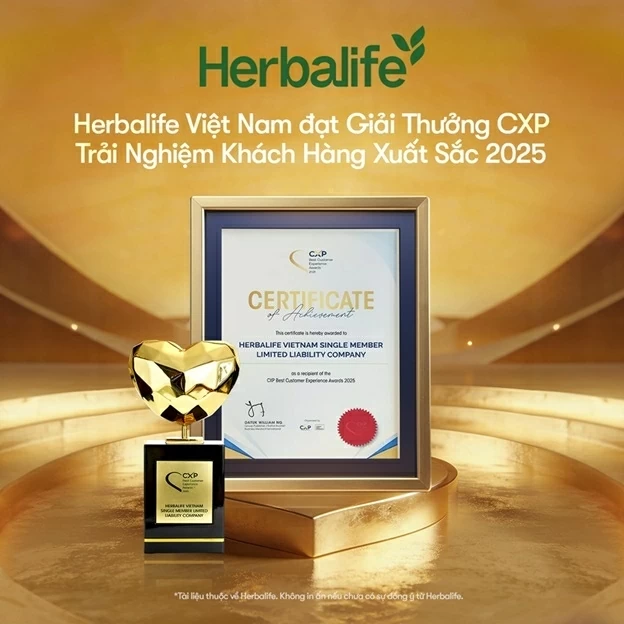 Herbalife Vietnam won the regional CXP Best Customer Experience Award 2025