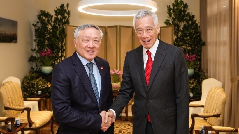Permanent Deputy PM Nguyen Hoa Binh, Singaporean Senior Minister Lee Hsien Loong hold meeting to promote stronger partnership