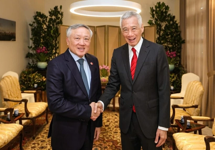 Permanent Deputy PM Nguyen Hoa Binh, Singaporean Senior Minister Lee Hsien Loong hold meeting to promote stronger partnership