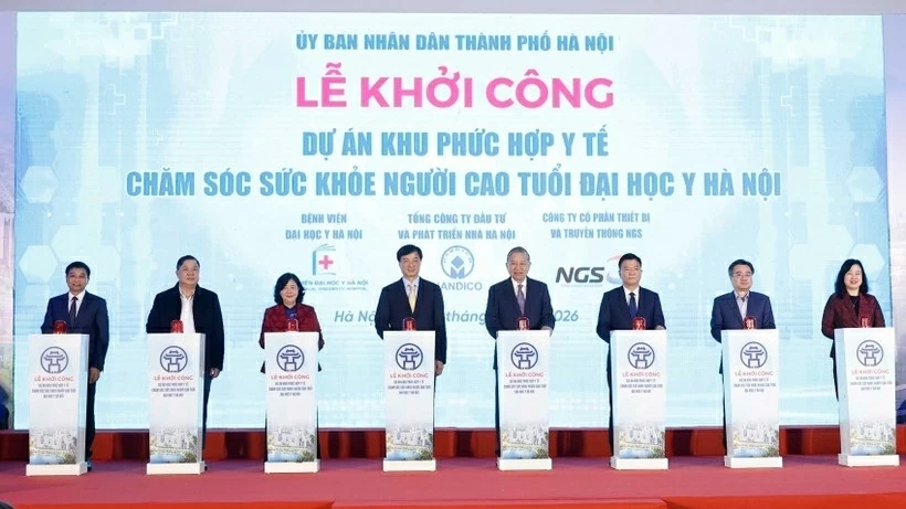 General Secretary To Lam attends groundbreaking ceremony for Hanoi Medical University elderly health care complex