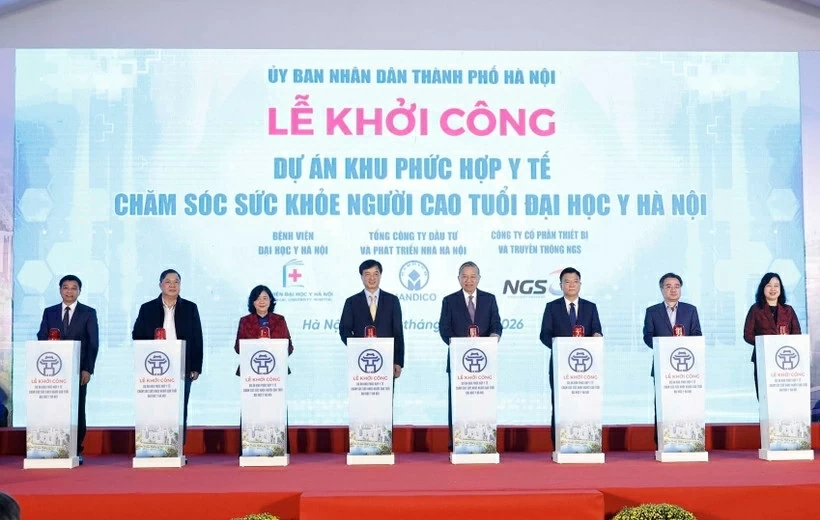 General Secretary To Lam attends groundbreaking ceremony for Hanoi Medical University elderly health care complex