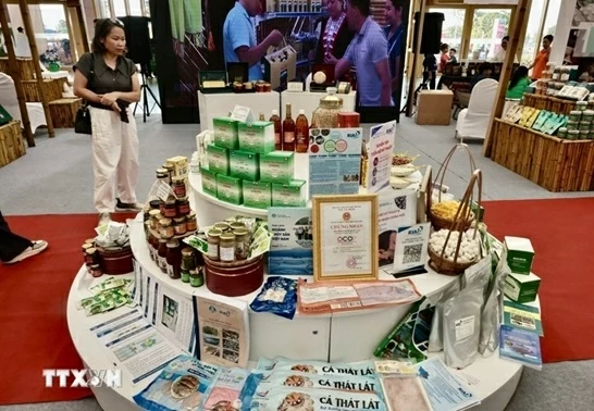 OCOP products are displayed at the Autumn Fair 2025. (Photo: VNA)
