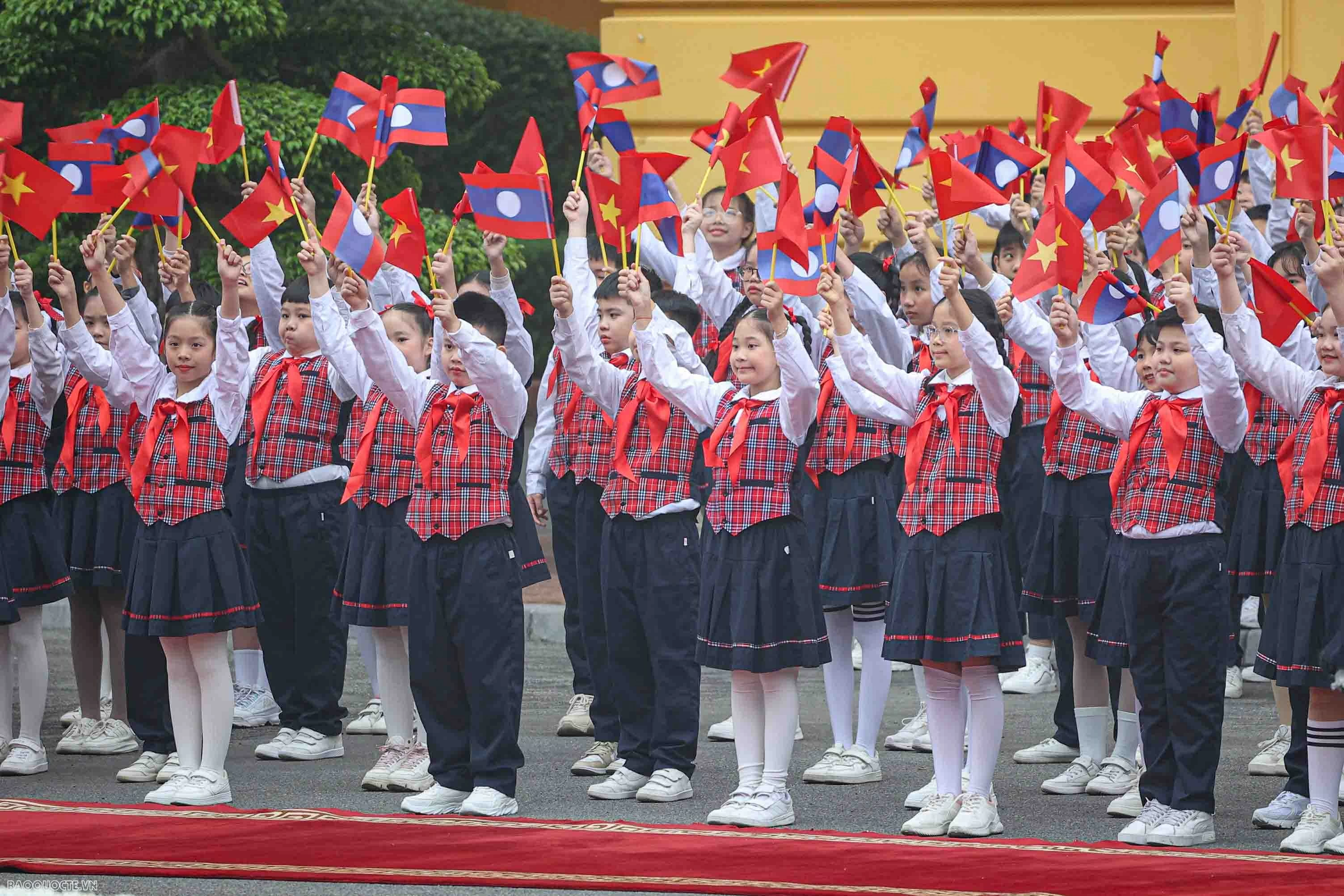 General Secretary To Lam chairs welcome ceremony for General Secretary, President of Laos and Spouse on state visit to Vietnam