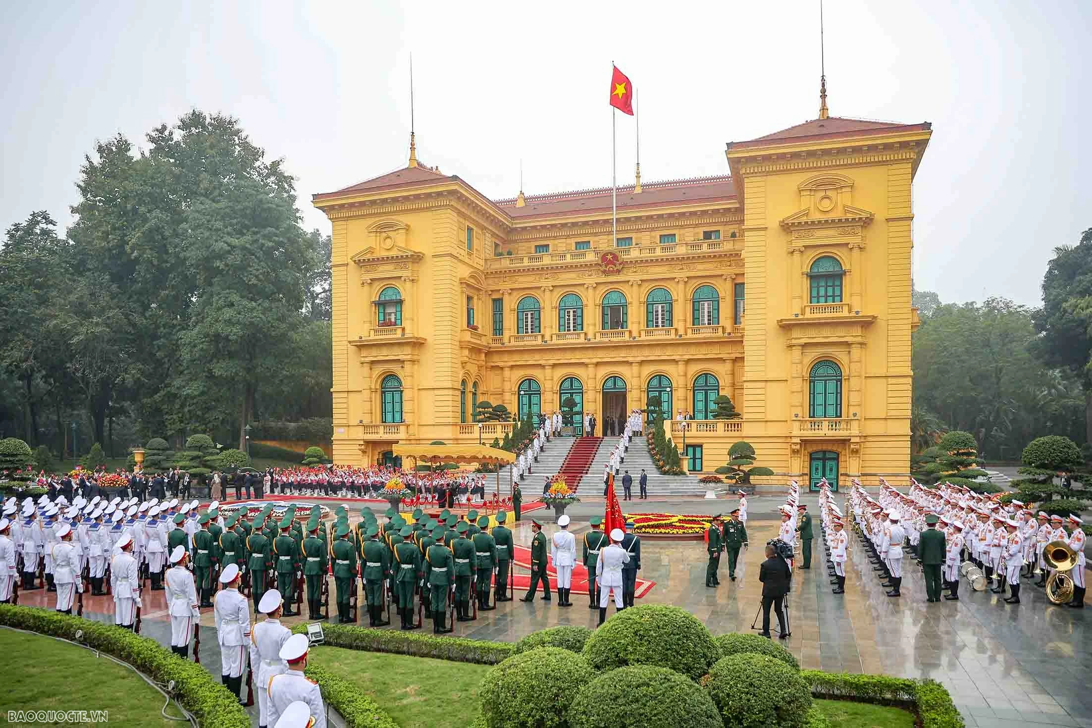 General Secretary To Lam chairs welcome ceremony for General Secretary, President of Laos and Spouse on state visit to Vietnam