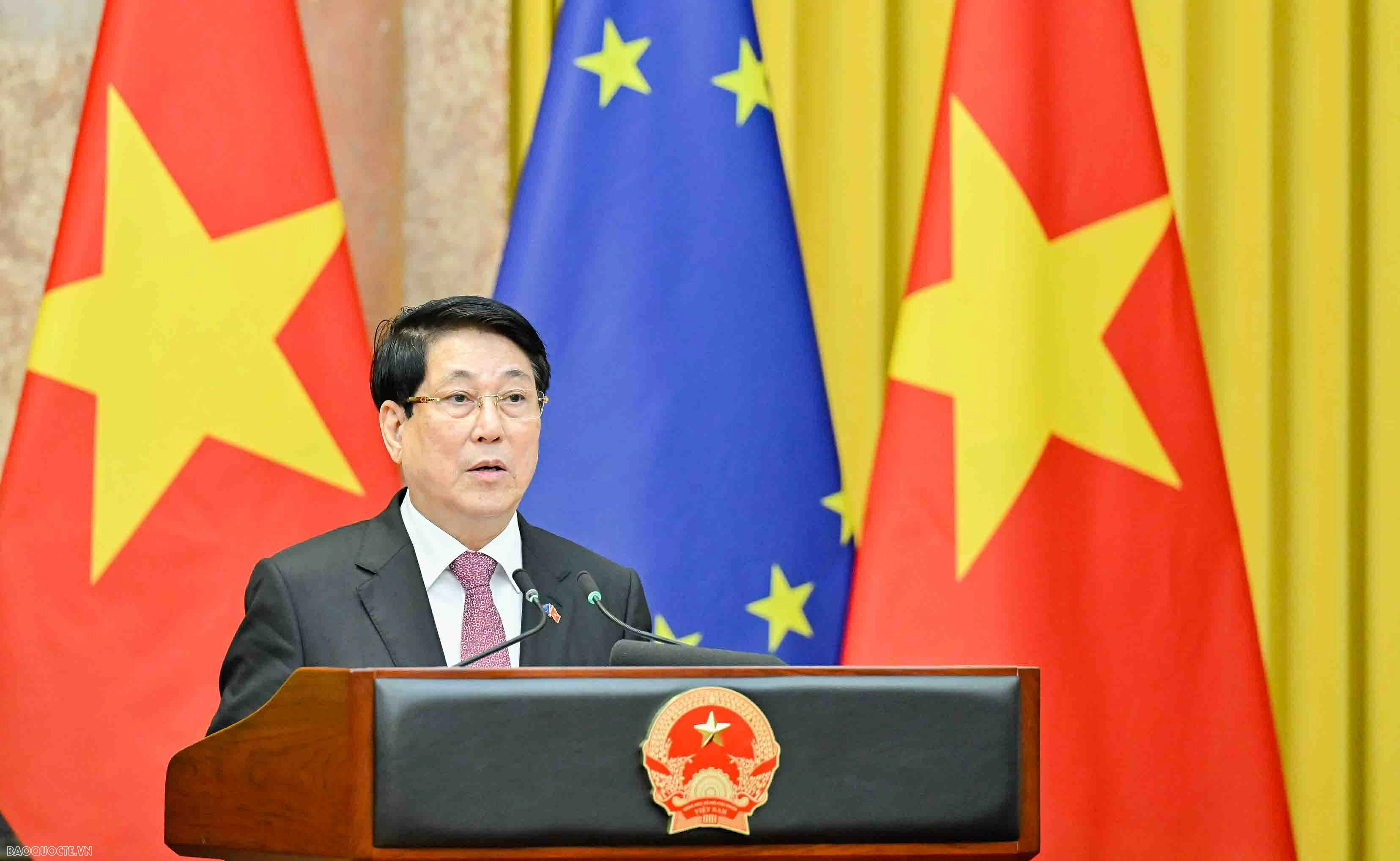 President Luong Cuong, European Council President António Costa hold talks, outline six key orientations for Vietnam-EU ties President Luong Cuong, European Council President António Costa hold talks, outline six key orientations for Vietnam-EU ties