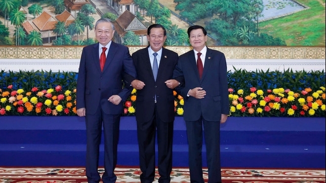 Party chiefs of Vietnam, Laos, Cambodia hold meeting in Phnom Penh