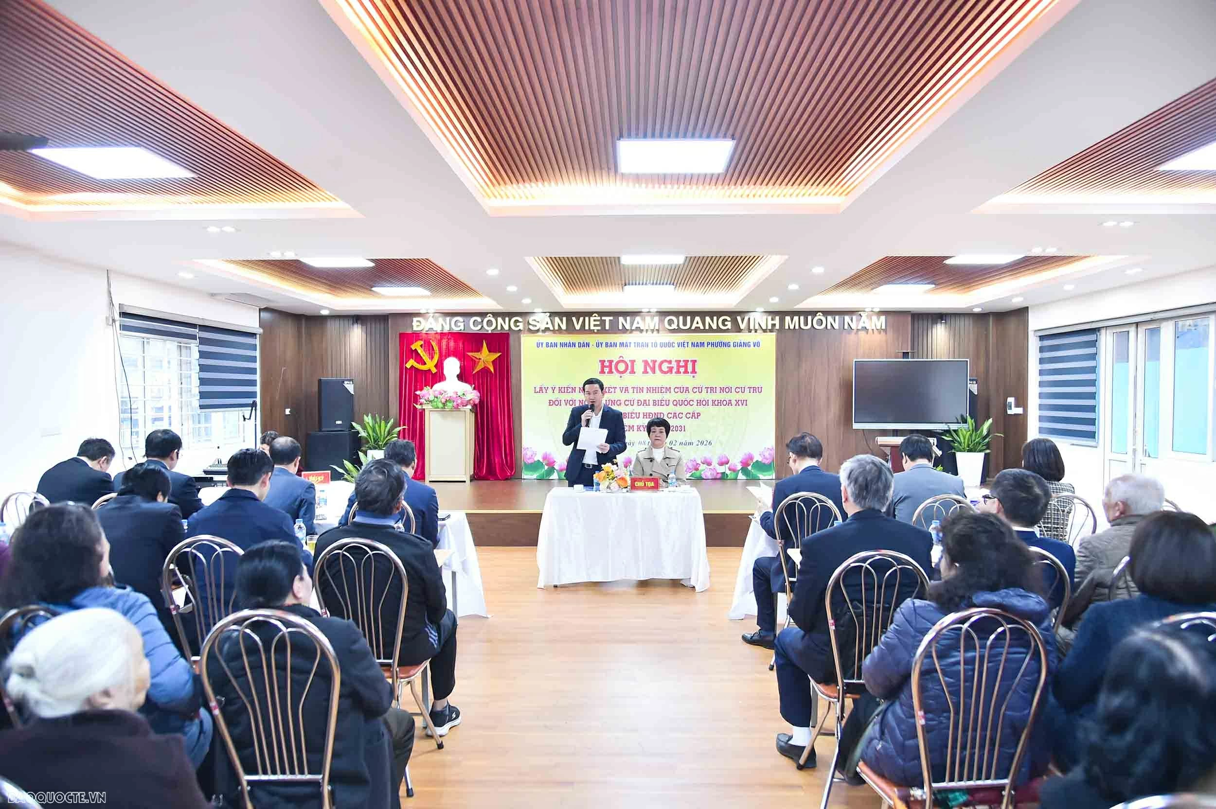 Voters in Giang Vo Ward express strong confidence in Foreign Minister Le Hoai Trung as a candidate for the 16th National Assembly