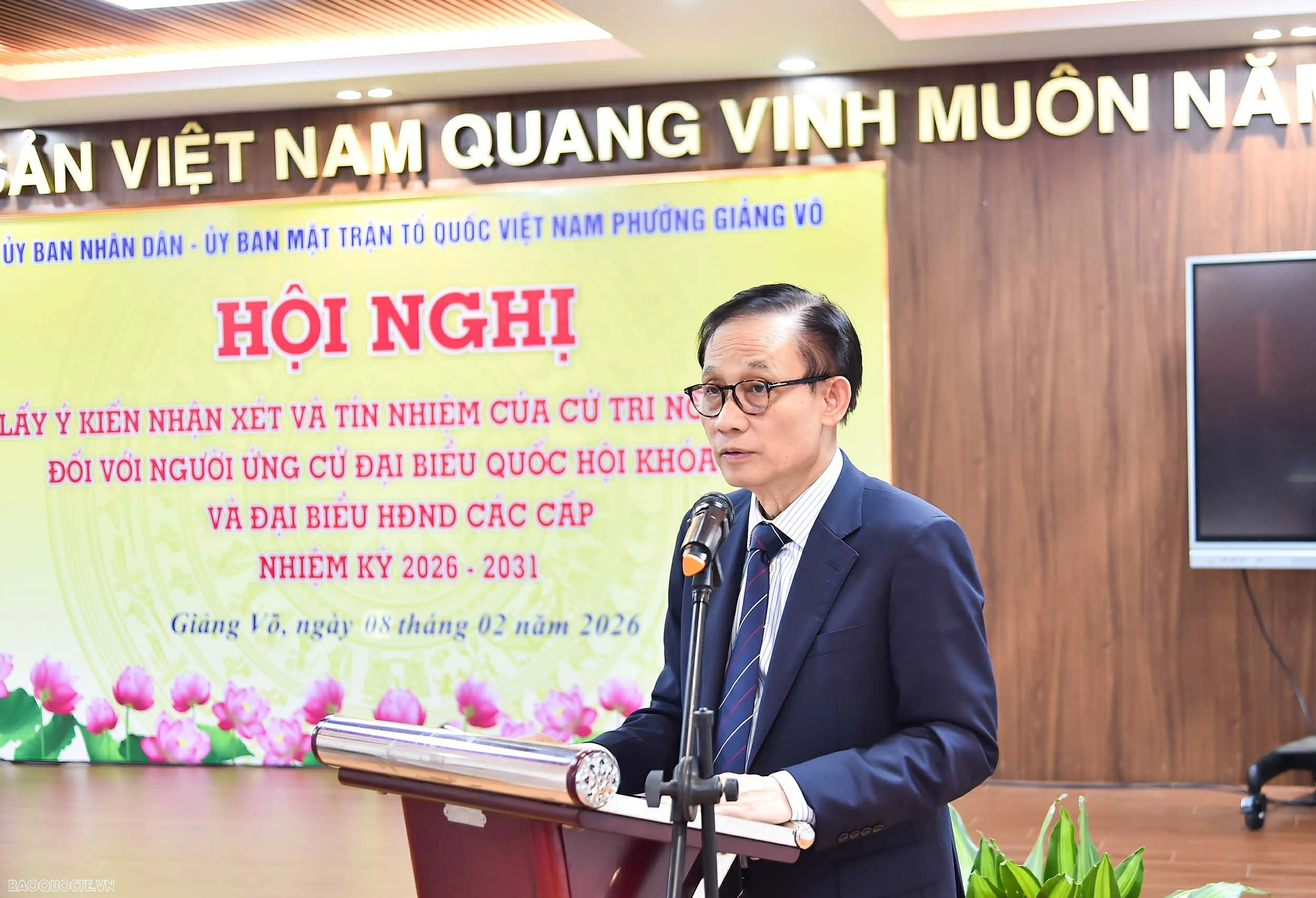 Voters in Giang Vo Ward express strong confidence in Foreign Minister Le Hoai Trung as a candidate for the 16th National Assembly