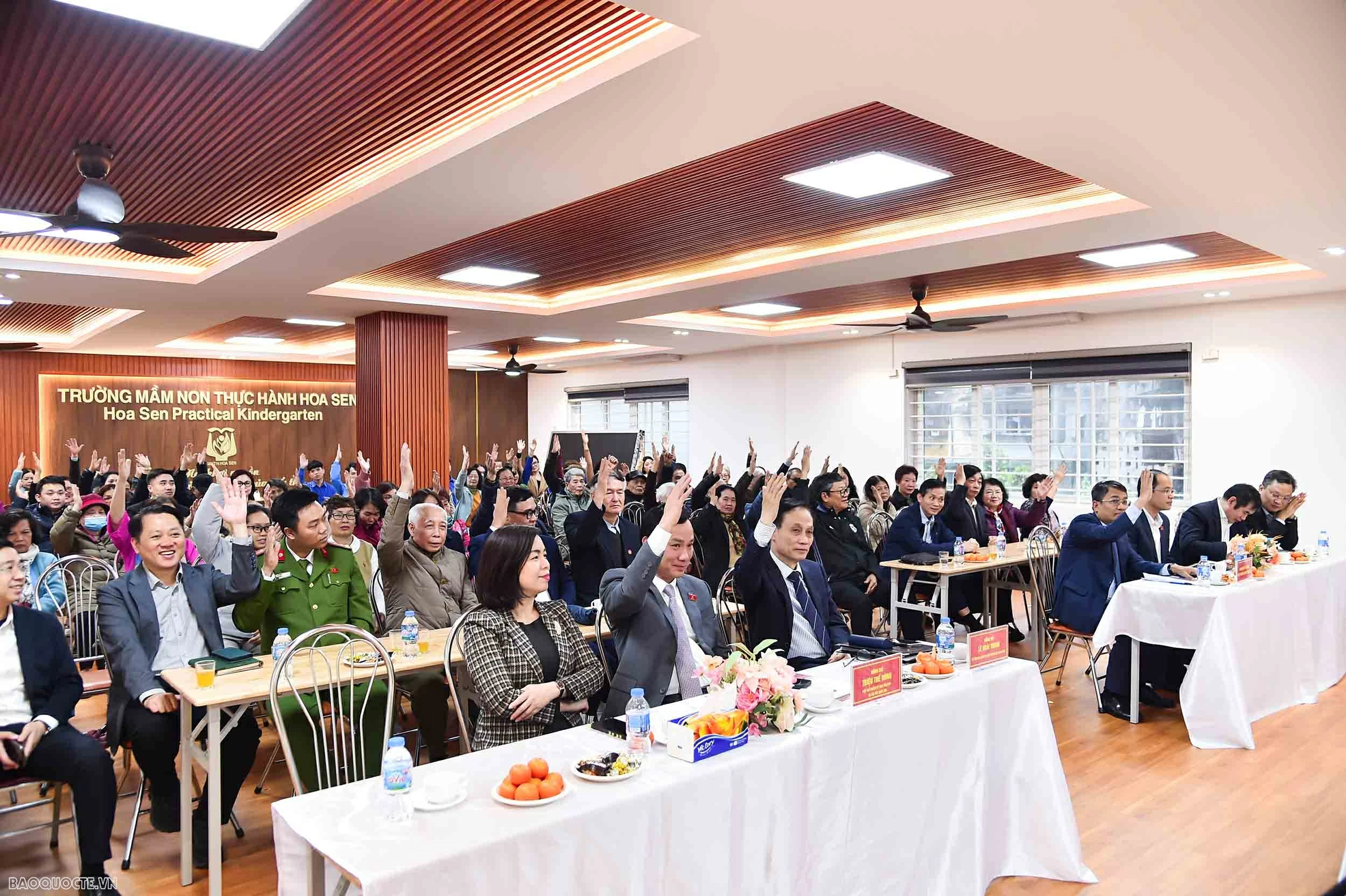 Voters in Giang Vo Ward express strong confidence in Foreign Minister Le Hoai Trung as a candidate for the 16th National Assembly