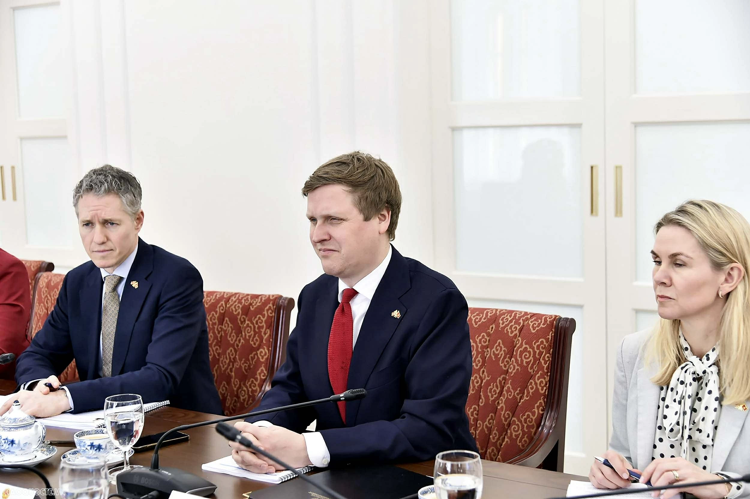 Foreign Minister Le Hoai Trung receives Norwegian Minister of International Development in Hanoi