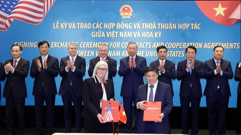General Secretary To Lam witnesses signing, exchange of Vietnam–US contracts, cooperation agreements