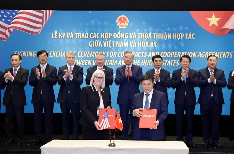 General Secretary To Lam witnesses signing, exchange of Vietnam–US contracts, cooperation agreements General Secretary To Lam witnesses signing, exchange of Vietnam–US contracts, cooperation agreements