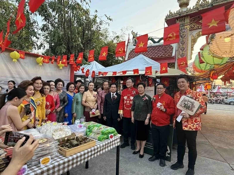 Vietnamese Lunar New Year Tet space shines at Lantern Festival in Khon Kaen, Thailand
