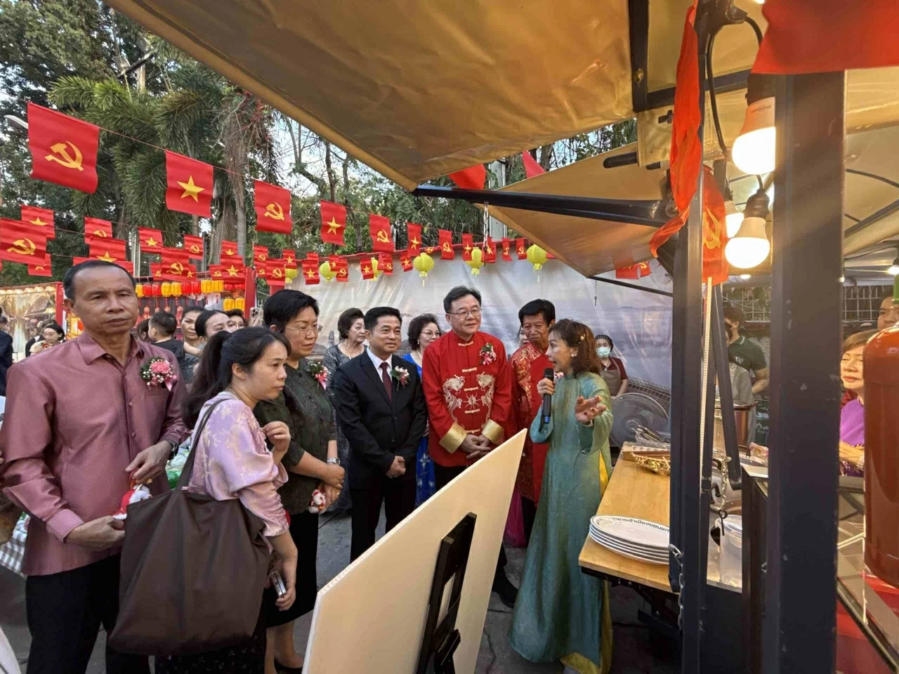 Vietnamese Lunar New Year Tet space shines at Lantern Festival in Khon Kaen, Thailand