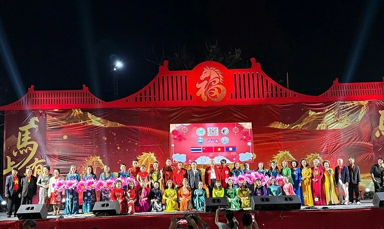 Vietnamese Lunar New Year Tet space shines at Lantern Festival in Khon Kaen, Thailand