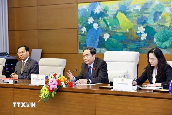 NA Chairman Tran Thanh Man receives First Vice President of Greek Parliament Ioannis Plakiotakis