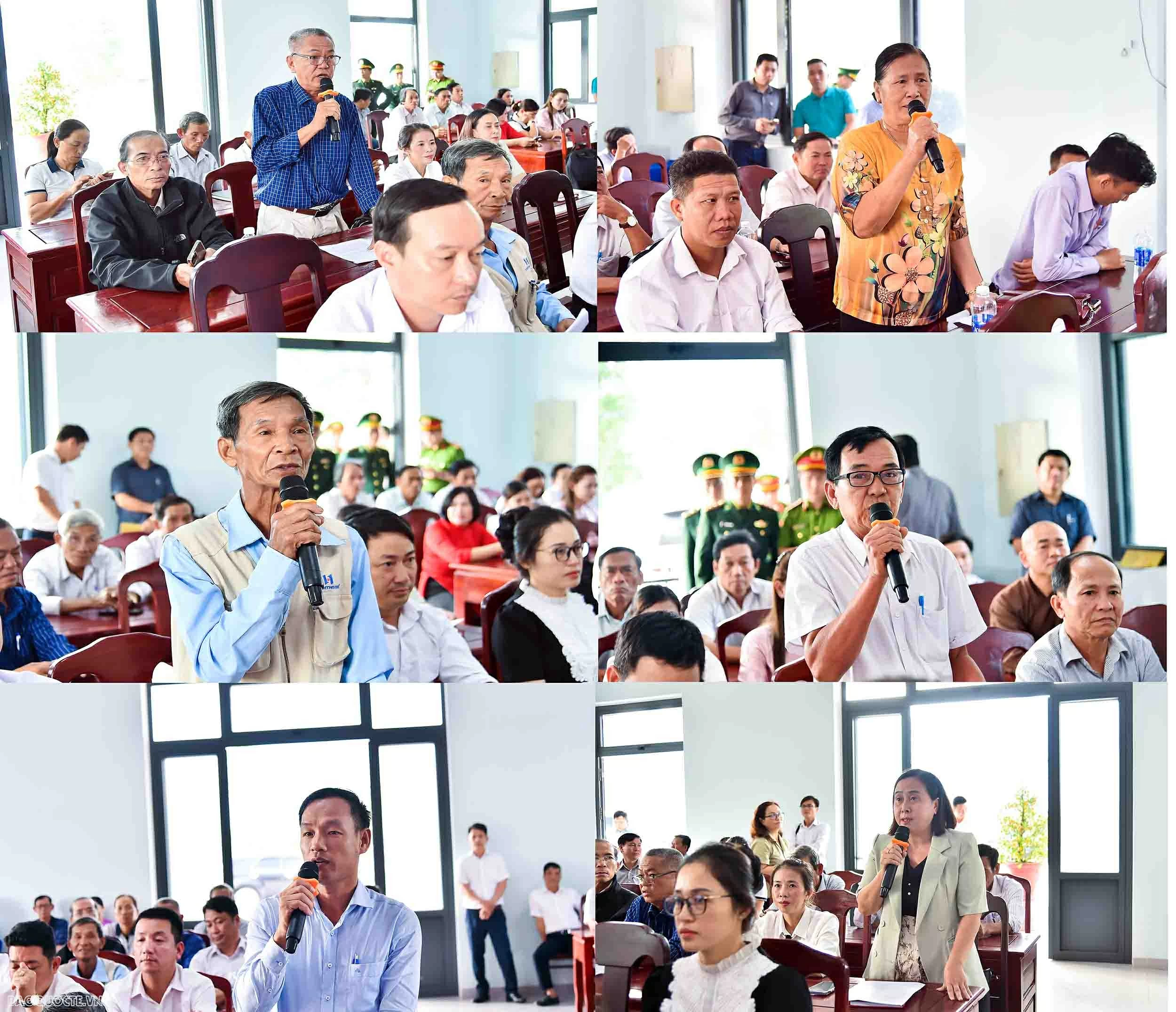 Politburo member, Foreign Minister Le Hoai Trung attends meetings with voters in Hue City