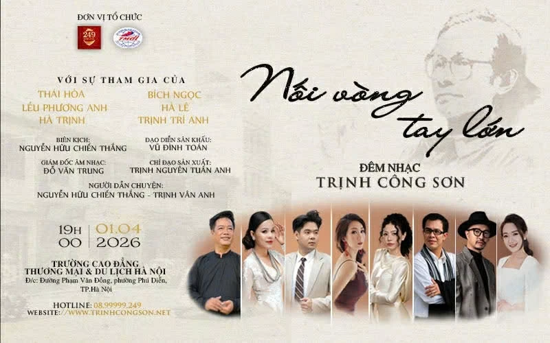 Music night 'Noi vong tay lon' in memory of late composer Trinh Cong Son Music night 'Noi vong tay lon' in memory of late composer Trinh Cong Son