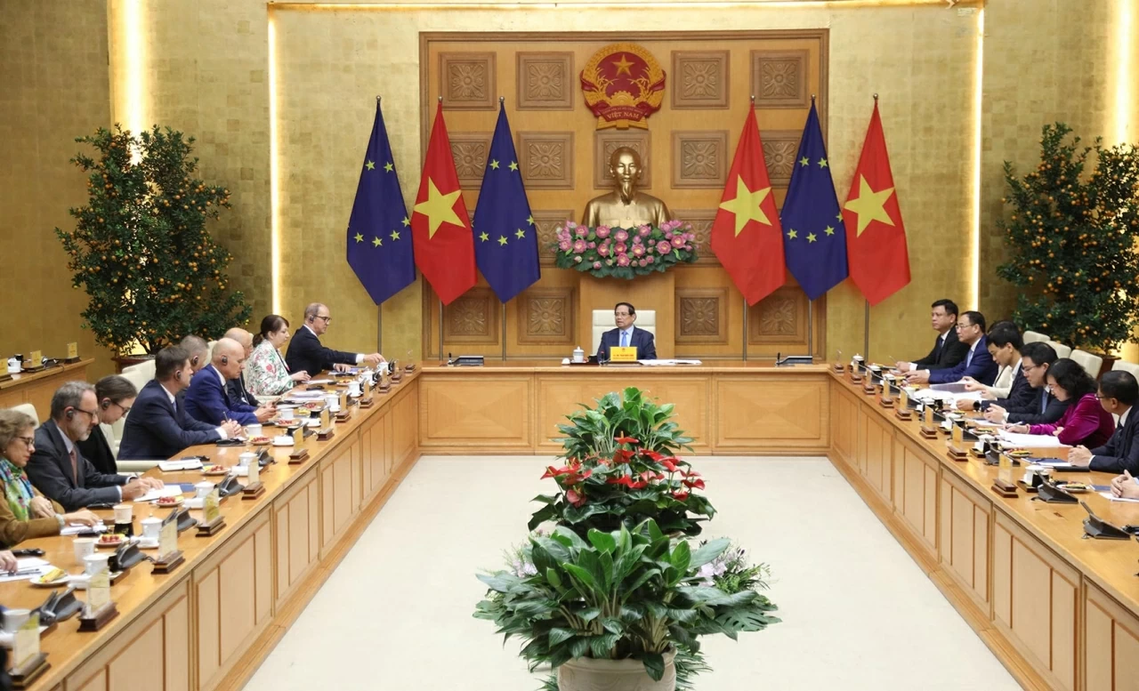 Prime Minister Pham Minh Chinh receives EU Ambassadors and Charges d'Affaires in Vietnam