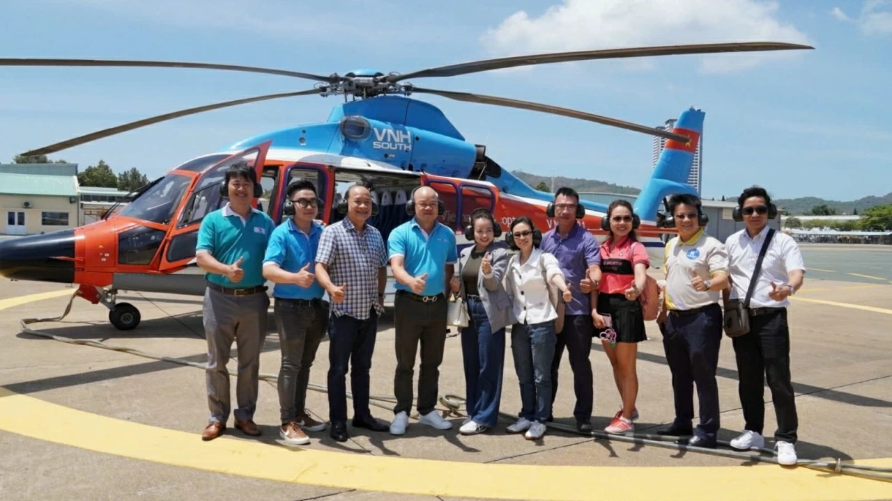 Experience helicopter tours over Ho Chi Minh City and Vung Tau