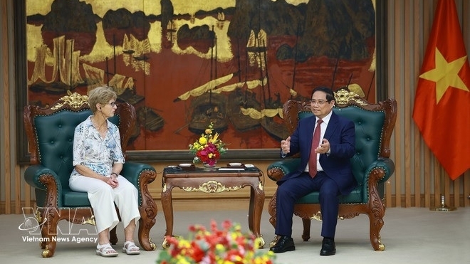 Prime Minister Pham Minh Chinh received delegation from Eisenhower Fellowship