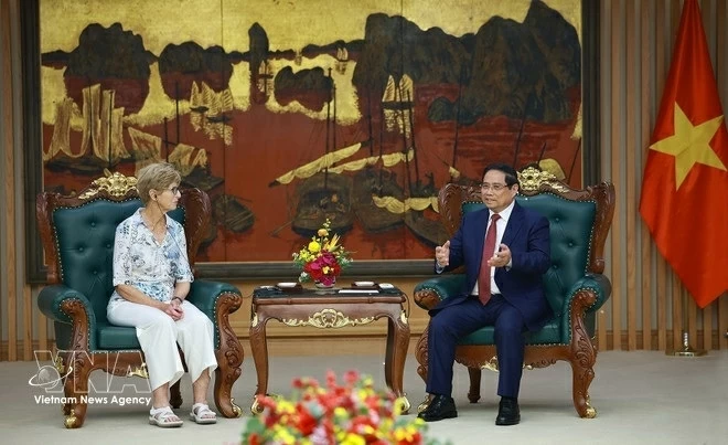 Prime Minister Pham Minh Chinh received delegation from Eisenhower Fellowship Prime Minister Pham Minh Chinh received delegation from Eisenhower Fellowship