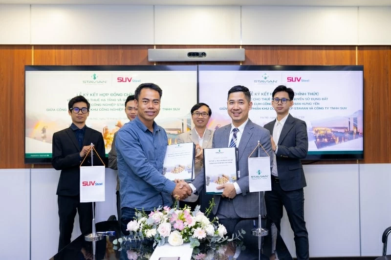 Cụm công nghiệp Stavian Hưng Yên ký kết hợp đồng thuê đất và bàn giao mặt bằng cho nhà đầu tư