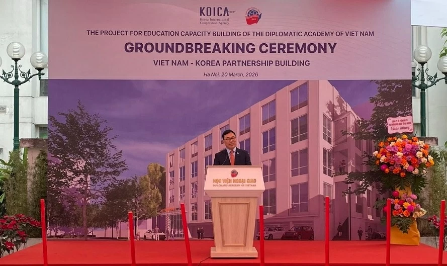 Groundbreaking ceremony for the Diplomatic Academy's International Hall: A symbol of trust and strong Vietnam-RoK friendship