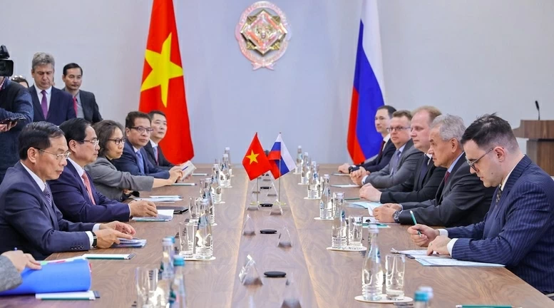 Prime Minister Pham Minh Chinh meets with Secretary of Russian Security Council in Moscow Prime Minister Pham Minh Chinh meets with Secretary of Russian Security Council in Moscow