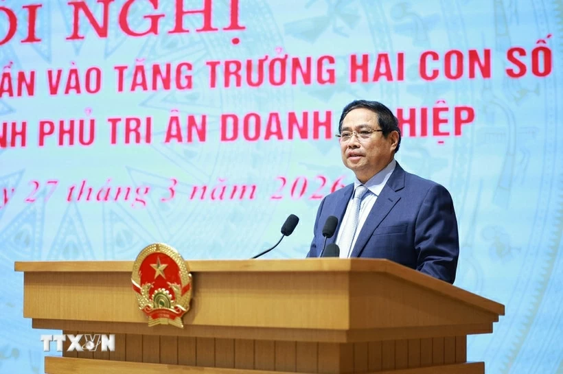 Prime Minister Pham Minh Chinh chairs Conference on double-digit growth and business appreciation Prime Minister Pham Minh Chinh chairs Conference on double-digit growth and business appreciation