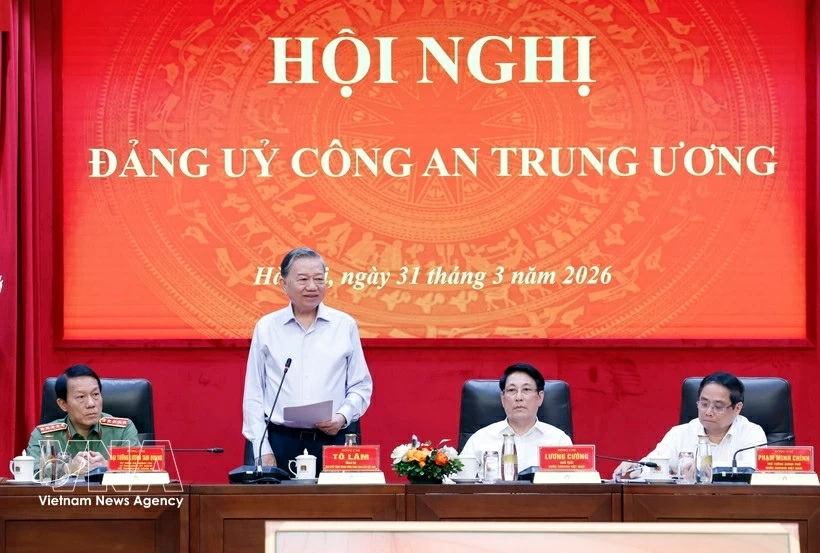 General Secretary To Lam attends Central Public Security Party Committee meeting in Hanoi