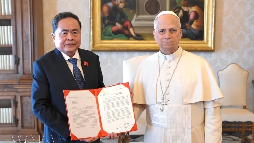 NA Chairman Tran Thanh Man meets Pope Leo XIV at the Vatican