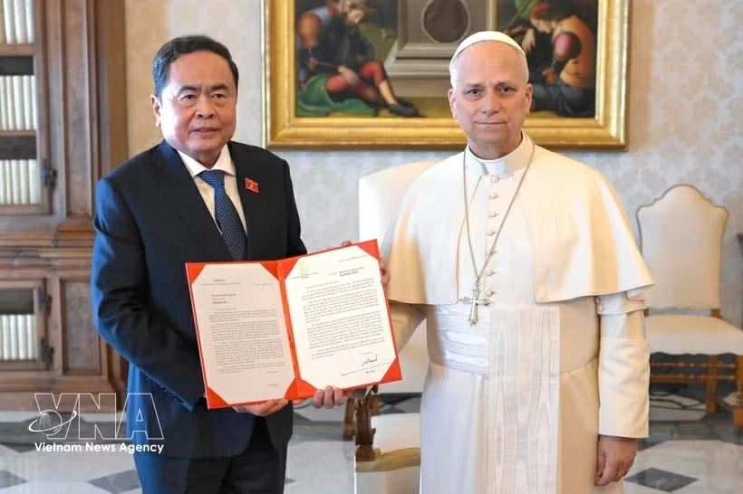 NA Chairman Tran Thanh Man meets Pope Leo XIV at the Vatican