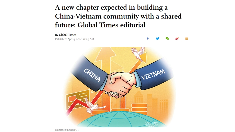 Global Times publishes editorial ahead of State visit to China by General Secretary, President To Lam