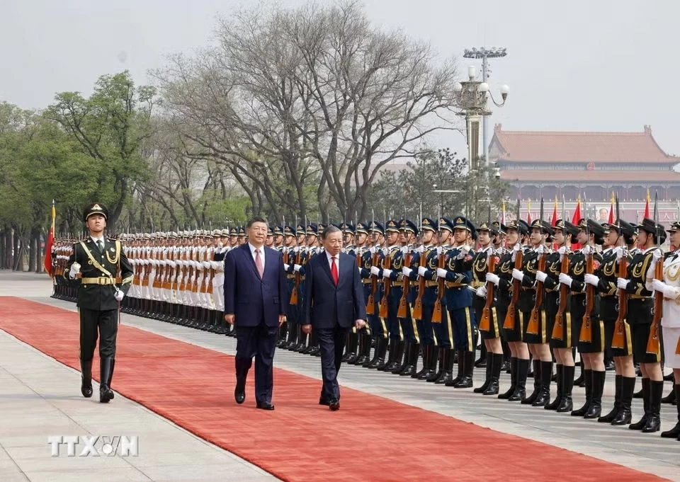 Welcome ceremony held for Party General Secretary, President To Lam in Beijing