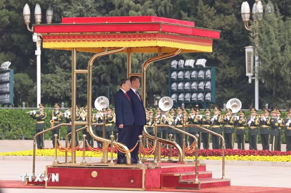 Welcome ceremony held for Party General Secretary, President To Lam in Beijing