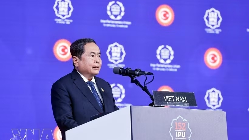 NA Chairman Tran Thanh Man addresses general debate at 152nd IPU Assembly